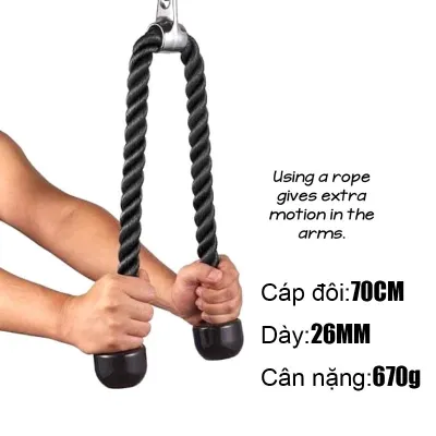 Dây Nhảy Boxing Gym Tập Thể Lực Nặng 1.2kg Dài 2.8m Đến 3m – Dây Nhảy Tập Võ Thuật Thể Lực Bền Bỉ