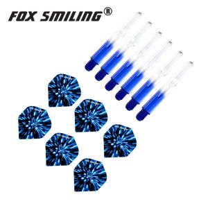 Fox Smiling 6pcs Darts Flights With 6pcs Darts Shafts Dart Accessories