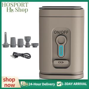 【HPS】 Camping Light Electric Air Pump 1200mAh Handheld Air Compressor 4000Pa 3 Lighting Modes for Inflatable Cushions Air Beds