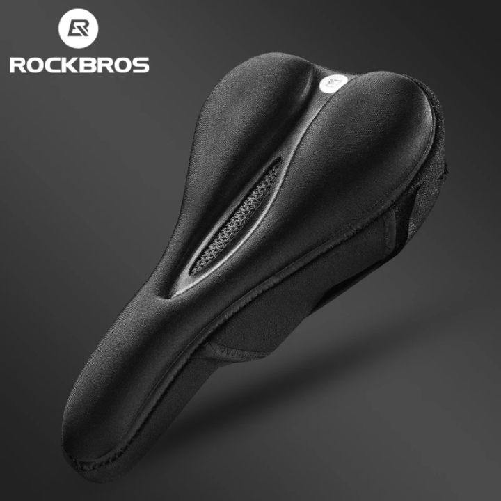 ROCKBROS Silicone Yên Xe Đạp Rỗng Thoáng Khí MTB Bike Seat Cushion Bìa Mat Silica Gel Yên Xe Đạp Phụ Kiện Một Phần