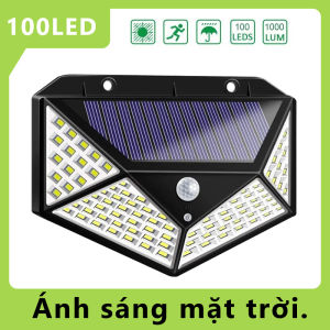 Đèn năng lượng mặt trời 100LED cảm ứng chuyển động dễ sử dụng