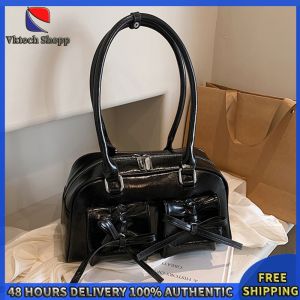 Vktech Women Hobo Bag with Bow Design PU Leather Crossbody Bag for Casual Daily Use and Weekend Outings