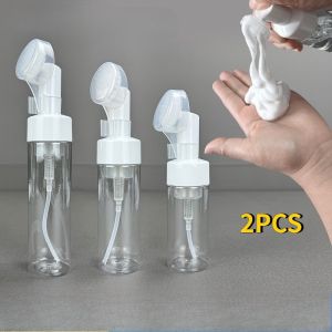 Press Silicone Brush Head Mousse Bottle: PET Foam Dispenser for Cosmetics in 100/120/150ML Sizes For Christmas Gift