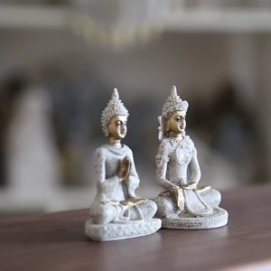 Nhựa bức tượng Phật giáo nhỏ bức tượng Phật giáo cho bảng decors mô hình điêu khắc nhà trang trí Thiền Định hiển thị Phật Giáo