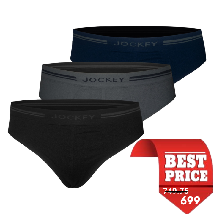Jockey® FORMFIT SEAMFREE Men's Brief Pack of Assorted Colors Lazada PH