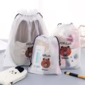 Pouch Makeup Tas Travel Organizer Bag Kosmetik Makeup Make up Anti Air Wanita Import / Tempat Pengimpanan Plastik Makeup wanita. 