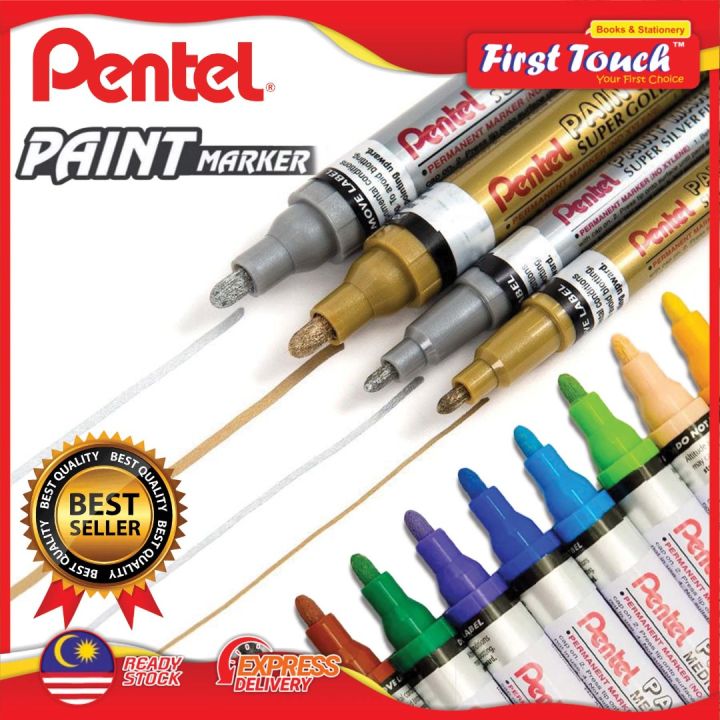 PENTEL Paint Marker Gold White Silver Colour Extra Fine Point
