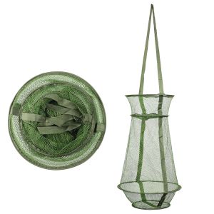 Portable Mesh Cage Foldable3-Layers or 2-Layers Nylon fishing net fish and shrimp net cage Cast mesh