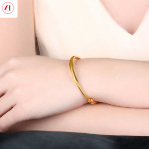 XT Jewellery Vòng Tay Kéo Đẩy Bóng 24K Hàn Quốc Vòng Tay Nữ Mạ Vàng Nguyên Bản 916