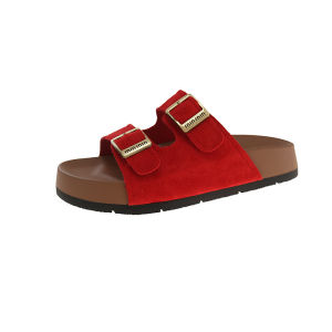 Free Shipping New Thick-Soled Slippers For Women Suitable For Outdoor Wear In Summer 2026 Fashionable Summer Sandals With Thick Soft Soles And A Double-Strap Design