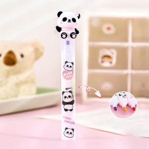 SUNNY BAR Cartoon Panda Highlighter Pen Cute Creative Marker Pen 3 in 1 3 Layer Splicing Fluorescent Pen Student