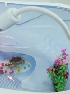 Large Anti-Escape Amphibious Turtle Tank & Drying Table