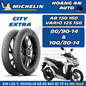 (CITY EXTRA - 80/90-14& 100/80-14 - AB150 160 VARIO 150) Vỏ lốp xe Michelin City Extra cho tay ga