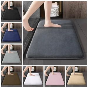 【COD+IN STOCK】 Anti-slip Bathroom Rug Ultra Soft Coral Velvet Floor Mat Durable Water Absorbent Bedroom Mat Household