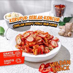 *di jamin realpick*1KG KERUPUK SEBLAK KENCUR BANTAT DAUN JERUK//CEMILAN GURIH RENYAH ENAK//MAKANAN RINGAN//JAJANAN//KUE KERING//CURAH//SEMBAKO