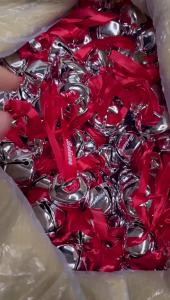 2 PCS Christmas cross bell with red ribbon bell Christmas tree decoration