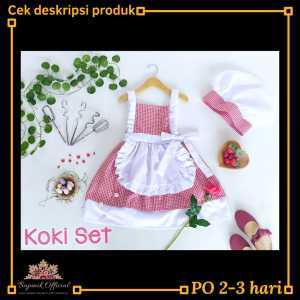 Carnaval Series | Koki Set | Baju Chef Anak Perempuan dan Laki Laki | Kostum Fotografi Ulang Tahun