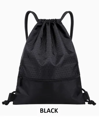 Waterproof Drawstring Bag Sports Backpack Haversack Travel Bags Shoe Bag Basketball Compact Lightweight
