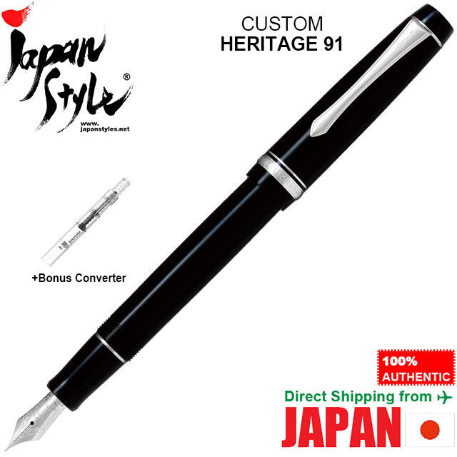 [100% original] Pilot NAMIKI Custom Heritage 91 Fountain Pen Black ...