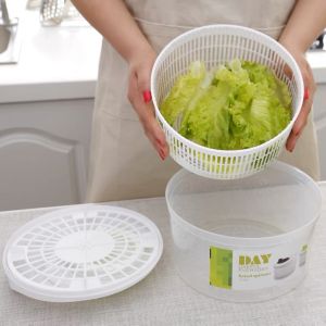 [Hàng xuất] Bộ rổ quay ráo nước rau củ quả loại lớn 3 lít an toàn