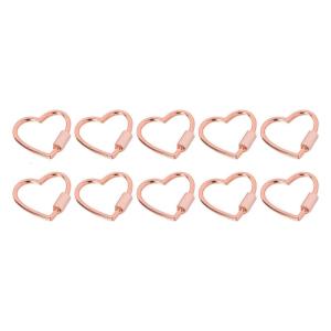 10Pieces Heart Shape Buckles Carabiner Clip with Screw Locking for Keychain Clip Handbag Strap Fasteners Hiking Gear