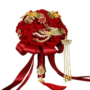 ช่อกำไลพร้อมแหวนพร้อมช่อดอกไม้ประดิษฐ์นุ่มกุหลาบไหมช่อดอกไม้งานแต่งงานอุปกรณ์ปาร์ตี้ตกแต่งบ้าน