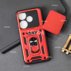 Poco F6 5G Case Robot Slide Ring Kamera Case Slide Kamera Protect Poco F6 5G