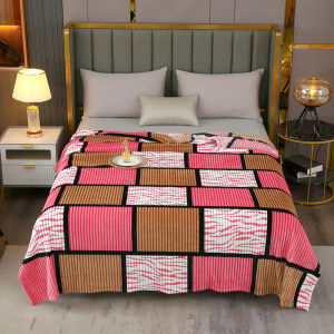 【Super low price】1pc Printed Plaid Throw Blanket Soft Flannel All-Season Multipurpose Blankets Single Double Plush Bedspread Cozy Warm Bed Sheets