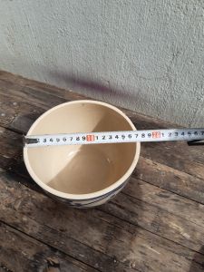Thố đựng gia vị mỡ truyền thống thố tiềm gà ác thố đá thố mắt võngloại 1200ml ( thố 17 cm)