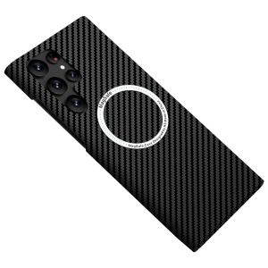 Ốp lưng vân carbon từ tính cho Samsung Galaxy S23 / S23 Plus / S23 Ultra / S22 / S22 Plus / S22 Ultra hỗ trợ sạc không dây chuẩn Qi hiệu HOTCASE Carbon Fiber Case - Vân carbon sang trang hỗ trợ sạc từ tính không dây