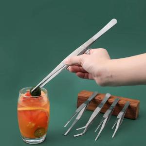 สแตนเลสมัลติฟังก์ชั่เหล็กข้อศอกแหนบพิพิธภัณฑ์สัตว์น้ำหนีบยาวแหนบแพทย์แหนบเครื่องมือให้อาหารสัตว์เลี้ยงป้องกันการลื่นไถล