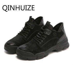 QINHUIZE New anti-piercing safety protective shoes sports breathable wear-resistant mens and womens labor protection shoes trendy work safety boots stylish lightweight