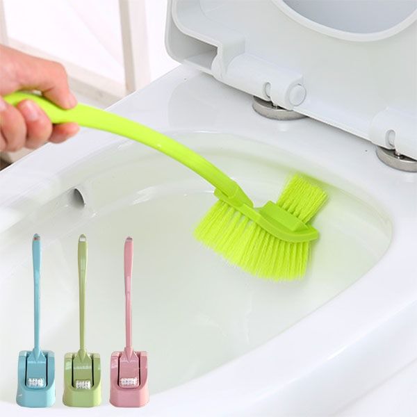 Rising Star Toilet Brush Cleaning Brush Set with Base No Blind Angle ...