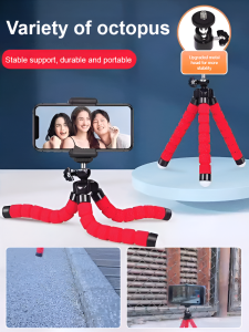 Cell Phone Accessories Mini Cell Phone Holder Bluetooth Remote Control Multifunction 360° Panoramic View