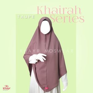 Khayr Moswear Khimar Khairah Bergo Syari  Softpad Antem bahan ITY Crepe
