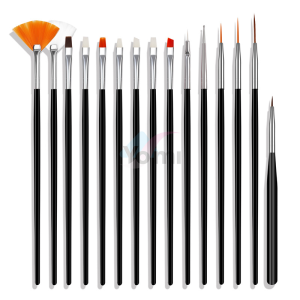 Set 15 cọ vẽ bằng acrylic chuyên nghiệp dùng để vẽ móng nghệ thuật