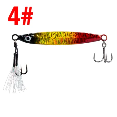 Fishing Jigs 10-60g Saltwater Slow Pitch Hard Metal Jigging Spoon with Assist Hooks Sea Fishing Jigging Lure for Bass Artificial Bait.