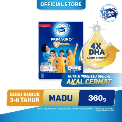 Frisian Flag Primagro 3+ Madu 360gr (3-6 tahun) - Susu Formula Pertumbuhan Anak