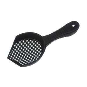 IPIE2 Small Holes Cat Kitty Litter Scoop Hangable Plastic Snake Sifter Scoop Practical Black Hamster Litter Shovel For Rabbits Hamster Snake