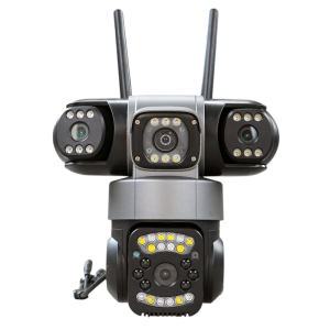 Camera IP wifi ngoài trời 4 mắt 3 màn hình PTZ Yoosee W990 phân giải 1920P x 3240 FullHD+ 2 Râu - tích hợp led trợ sáng led hồng ngoại ban đêm (4 tuỳ chọn) Nhất Tín Computer