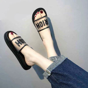 Free Shipping Casual WomenS Summer Slippers New Style Trendy Hong Kong And Korean Designs Suitable For Both Indoor And Outdoor Wear Fashionable Home Slippers