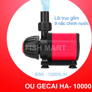 Máy bơm chìm hồ KOI Gecai HA-8000 8200l/h ( 50W ) - Máy bơm nước hồ cá Koi chuyên dụng siêu bền  tiết kiệm điện 9 nấc chỉnh nước. BH uy tín bởi FISH MART