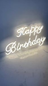 Happy Birthday  LED Neon Lights for Room Decoration in Glowing Shape and Multi Color