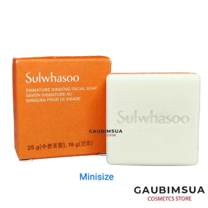 Xà phòng xà bông rửa mặt Sulwhasoo hồng sâm làm sáng mịn da Facail Soap 25g khối lượng tịnh 19g