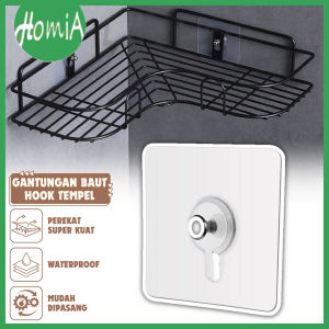 Gantungan Baut Paku Tempel Tanpa Bor / Hook Magic Waterproof / Tempelan Dinding Foto Bingkai Lukisan Pigura Kalender Jam  Tahan Air / Rak Gantung Dapur Kamar Mandi Perekat Super Kuat / Stiker Tembok Ajaib Cantelan Mur Socket Baju Serbaguna - HOMIA