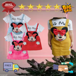 Daigo Js MINNIE Setelan Anak Perempuan 1 2 3 4 5 Tahun Motif Lucu Kekinian Terbaru Trendy Korean Style Import Murah Mewah TOKO FUUKA MVKIDS