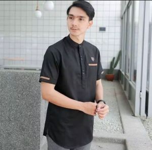 Baju Koko Pria Dewasa Polos Lengan Pendek Size M L XL XXL Baju Muslim Pria Kualitas Terbaik