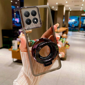 Case For Xiaomi 15T Pro 5G 15TPro Mi 2025 Phone Casing Back Cover Soft TPU Flexible Plating Transparent Clear Shockproof Bumper Camera Lens Protect Ring Holder