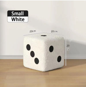 Creative Dice Stool Wool Dice  Low Stool Home Door Shoe Living Room Sofa Stool Cotton Small Stool