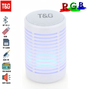 T&G TG-371 Compact Design Portable Wireless High Quality Bluetooth Speaker TWS with Colorful Flashing Light